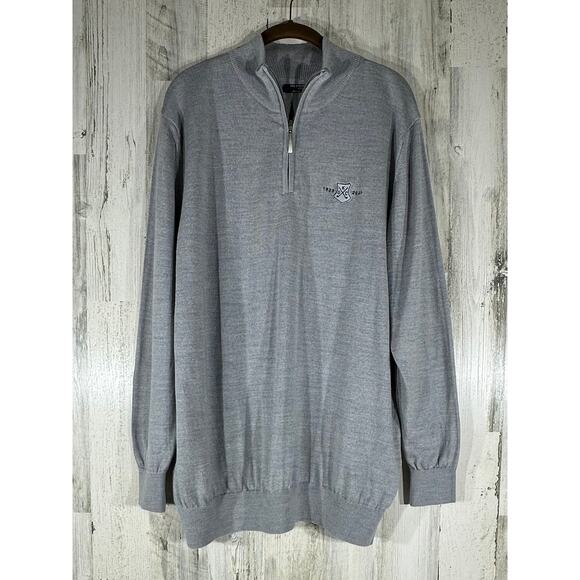 Glenmuir Mens Sweater Size XL Gray Merino Wool Kooyonga Golf Club Centenary 2023 - Picture 1 of 6